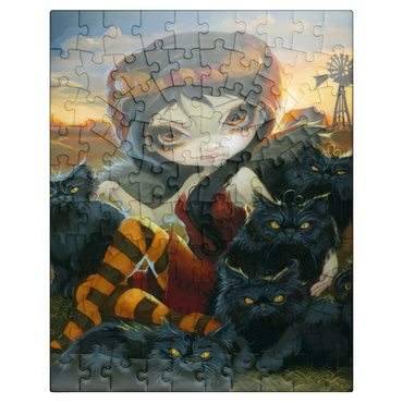 puzzleplate Autumn Kitties - Jasmine Becket-Griffith 100 Jigsaw Puzzle