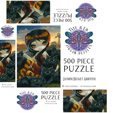 Autumn Kitties - Jasmine Becket-Griffith 500 Jigsaw Puzzle box 3D Modell