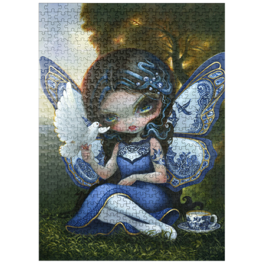 puzzleplate Blue Willow Fairy - Jasmine Becket-Griffith 500 Jigsaw Puzzle