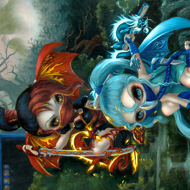 Ninja Dragonlings - Jasmine Becket-Griffith 500 Jigsaw Puzzle 3D Modell
