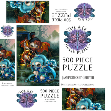 Ninja Dragonlings - Jasmine Becket-Griffith 500 Jigsaw Puzzle box 3D Modell