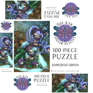 Ninja Dragonlings II - Jasmine Becket-Griffith 100 Jigsaw Puzzle box 3D Modell