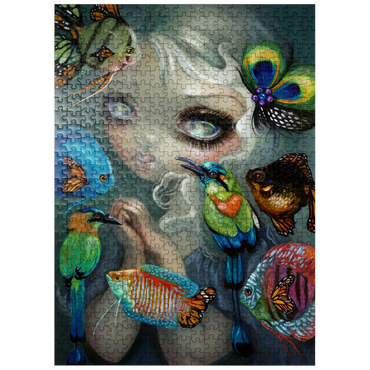 puzzleplate Poissons Volants Les Oiseaux - Jasmine Becket-Griffith 500 Jigsaw Puzzle
