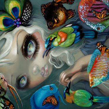 Poissons Volants Les Oiseaux - Jasmine Becket-Griffith 500 Jigsaw Puzzle 3D Modell