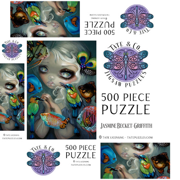 Poissons Volants Les Oiseaux - Jasmine Becket-Griffith 500 Jigsaw Puzzle box 3D Modell