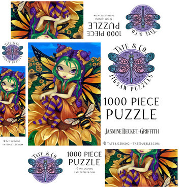 Sunflower Fairy with Bee - Jasmine Becket-Griffith 1000 Jigsaw Puzzle box 3D Modell