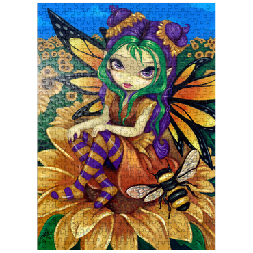 puzzleplate Sunflower Fairy with Bee - Jasmine Becket-Griffith 500 Jigsaw Puzzle