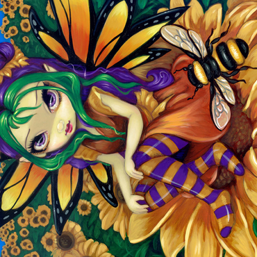Sunflower Fairy with Bee - Jasmine Becket-Griffith 500 Jigsaw Puzzle 3D Modell