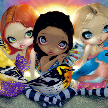 Three Little Birds - Jasmine Becket-Griffith 100 Jigsaw Puzzle 3D Modell