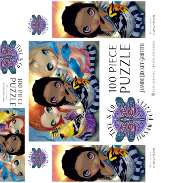 Three Little Birds - Jasmine Becket-Griffith 100 Jigsaw Puzzle box 3D Modell