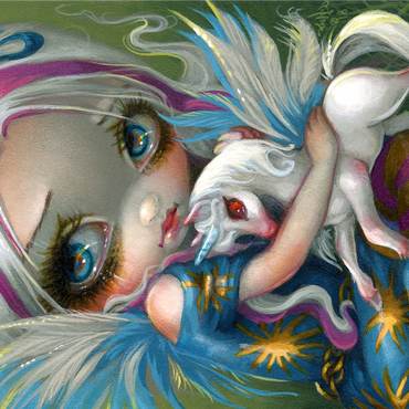 Twilight Delight Fairy with Unicorn - Jasmine Becket-Griffith 1000 Jigsaw Puzzle 3D Modell