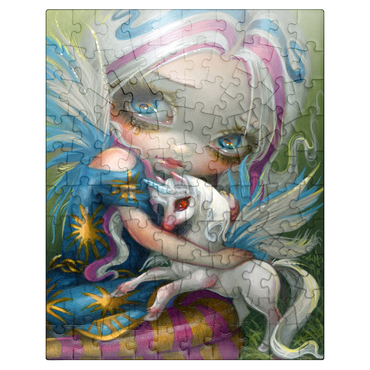 puzzleplate Twilight Delight Fairy with Unicorn - Jasmine Becket-Griffith 100 Jigsaw Puzzle