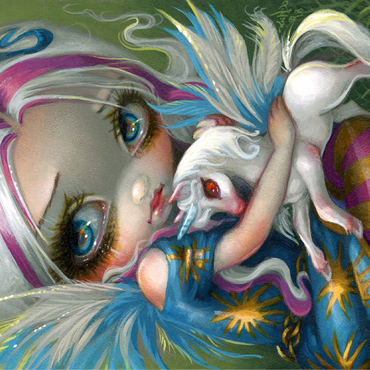 Twilight Delight Fairy with Unicorn - Jasmine Becket-Griffith 100 Jigsaw Puzzle 3D Modell