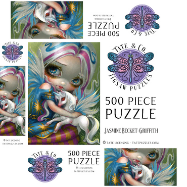 Twilight Delight Fairy with Unicorn - Jasmine Becket-Griffith 500 Jigsaw Puzzle box 3D Modell
