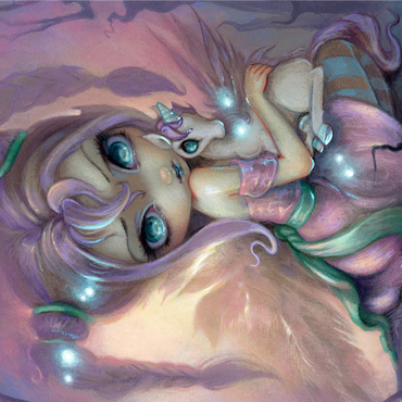 Unicorn Sunset Fairy - Jasmine Becket-Griffith 1000 Jigsaw Puzzle 3D Modell