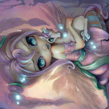 Unicorn Sunset Fairy - Jasmine Becket-Griffith 500 Jigsaw Puzzle 3D Modell