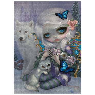 puzzleplate Winter Fairy with Wolves - Jasmine Becket-Griffith 1000 Jigsaw Puzzle