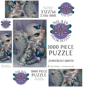 Winter Fairy with Wolves - Jasmine Becket-Griffith 1000 Jigsaw Puzzle box 3D Modell