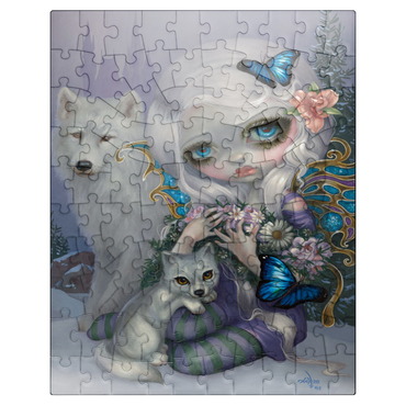 puzzleplate Winter Fairy with Wolves - Jasmine Becket-Griffith 100 Jigsaw Puzzle
