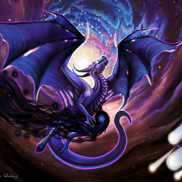 Dark Star Dragon - Carla Morrow 100 Jigsaw Puzzle 3D Modell