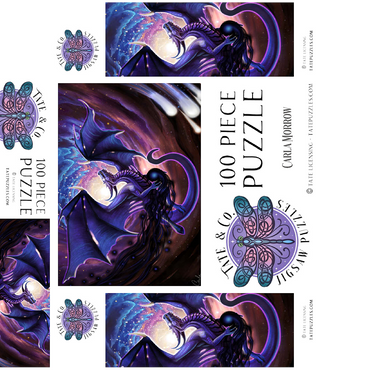 Dark Star Dragon - Carla Morrow 100 Jigsaw Puzzle box 3D Modell