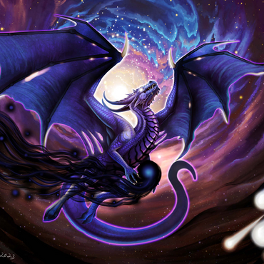 Dark Star Dragon - Carla Morrow 500 Jigsaw Puzzle 3D Modell