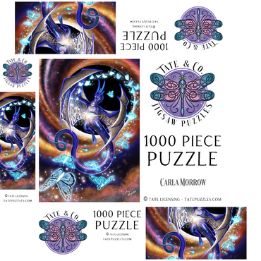 Chaos of Creation Dragon - Carla Morrow 1000 Jigsaw Puzzle box 3D Modell