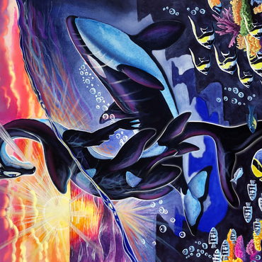 Ocean's Sunrise Orca - Carla Morrow 500 Jigsaw Puzzle 3D Modell