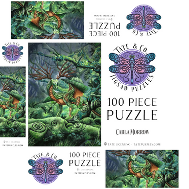 Hidden Guardian Dragon - Carla Morrow 100 Jigsaw Puzzle box 3D Modell