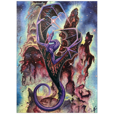 puzzleplate Pillars of Creation Space Dragon - Carla Morrow 1000 Jigsaw Puzzle