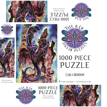 Pillars of Creation Space Dragon - Carla Morrow 1000 Jigsaw Puzzle box 3D Modell