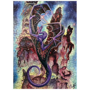 puzzleplate Pillars of Creation Space Dragon - Carla Morrow 500 Jigsaw Puzzle