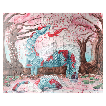 puzzleplate Cherry Blossom Dragon - Carla Morrow 100 Jigsaw Puzzle