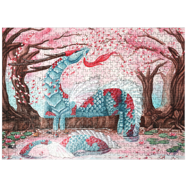 puzzleplate Cherry Blossom Dragon - Carla Morrow 500 Jigsaw Puzzle