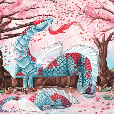 Cherry Blossom Dragon - Carla Morrow 500 Jigsaw Puzzle 3D Modell