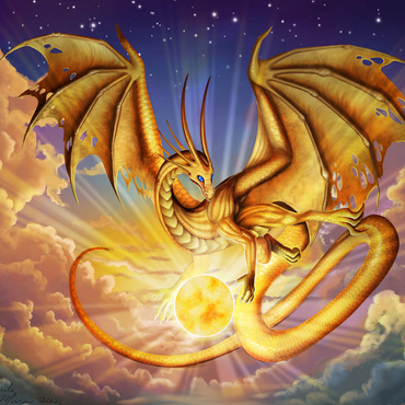 Dawning Flight Sun Dragon - Carla Morrow 1000 Jigsaw Puzzle 3D Modell