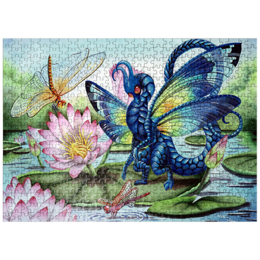 puzzleplate Jewels Upon the Water Dragon - Carla Morrow 500 Jigsaw Puzzle