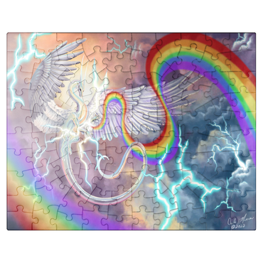 puzzleplate Light Weaver Rainbow Dragon - Carla Morrow 100 Jigsaw Puzzle