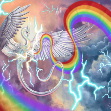 Light Weaver Rainbow Dragon - Carla Morrow 100 Jigsaw Puzzle 3D Modell