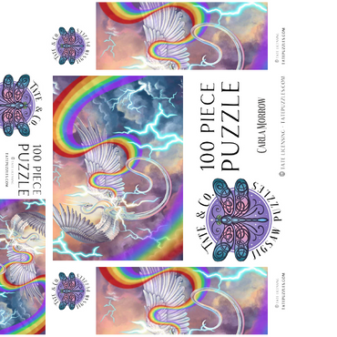 Light Weaver Rainbow Dragon - Carla Morrow 100 Jigsaw Puzzle box 3D Modell