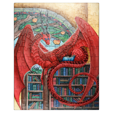puzzleplate Watcher of Knowledge Dragon - Carla Morrow 100 Jigsaw Puzzle