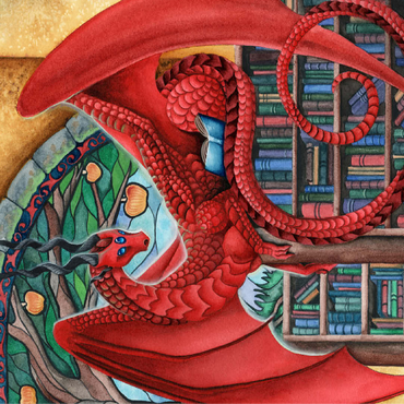 Watcher of Knowledge Dragon - Carla Morrow 100 Jigsaw Puzzle 3D Modell