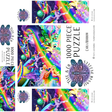 Rainbow Dreams Unicorns - Carla Morrow 1000 Jigsaw Puzzle box 3D Modell