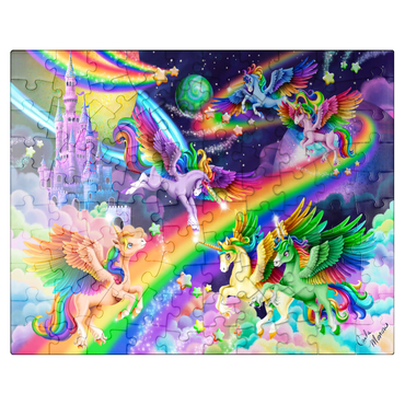 puzzleplate Rainbow Dreams Unicorns - Carla Morrow 100 Jigsaw Puzzle