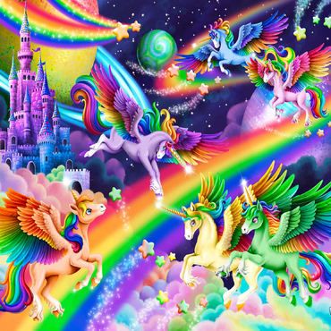 Rainbow Dreams Unicorns - Carla Morrow 100 Jigsaw Puzzle 3D Modell