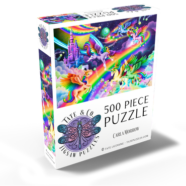 Rainbow Dreams Unicorns - Carla Morrow 500 Jigsaw Puzzle box view2