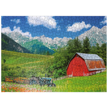 puzzleplate Farmstead Peak 500 Jigsaw Puzzle