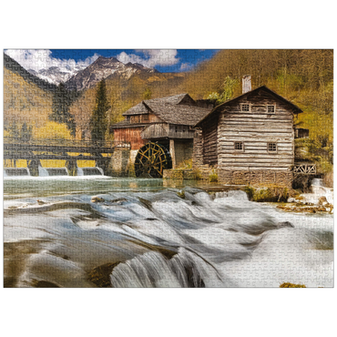 puzzleplate Rivers Bend Watermill 1000 Jigsaw Puzzle