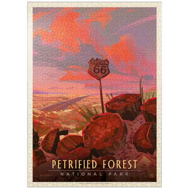puzzleplate Petrified Forest National Park: Route 66, Vintage Poster 1000 Jigsaw Puzzle