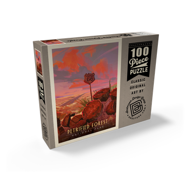 Petrified Forest National Park: Route 66, Vintage Poster 100 Jigsaw Puzzle box view2